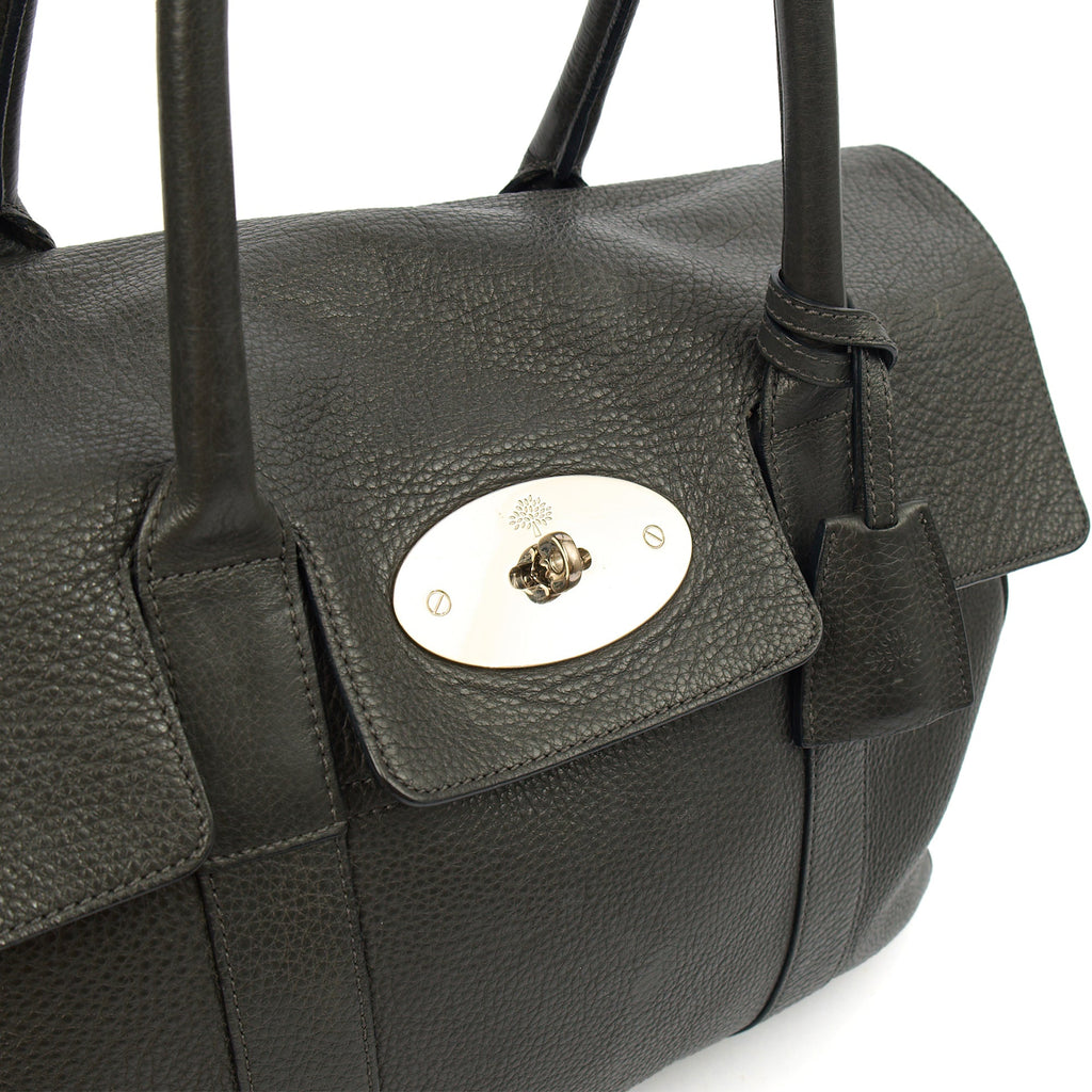 Mulberry Tote Bayswater Heritage in Charcoal Grey, Leather — Side View