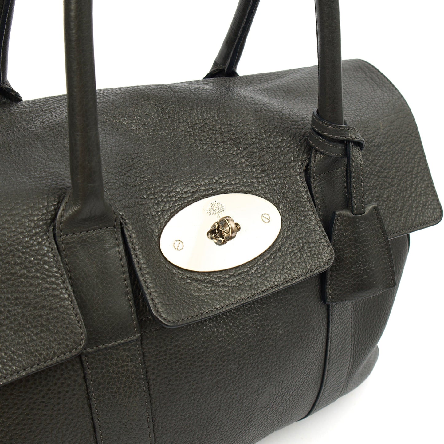 Mulberry Tote Bayswater Heritage in Charcoal Grey, Leather — Side View