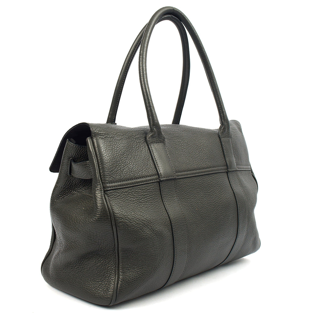 Mulberry Tote Bayswater Heritage in Charcoal Grey, Leather — Back View