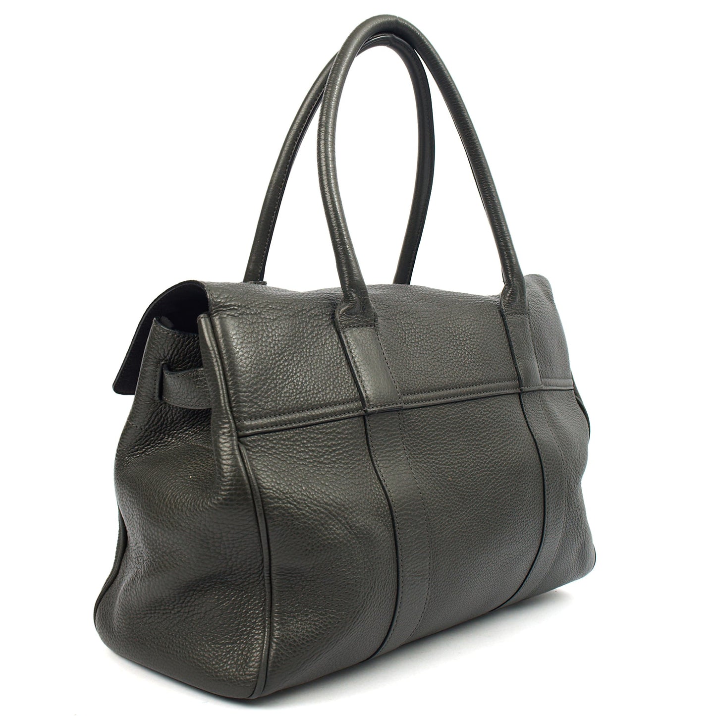 Mulberry Tote Bayswater Heritage in Charcoal Grey, Leather — Back View