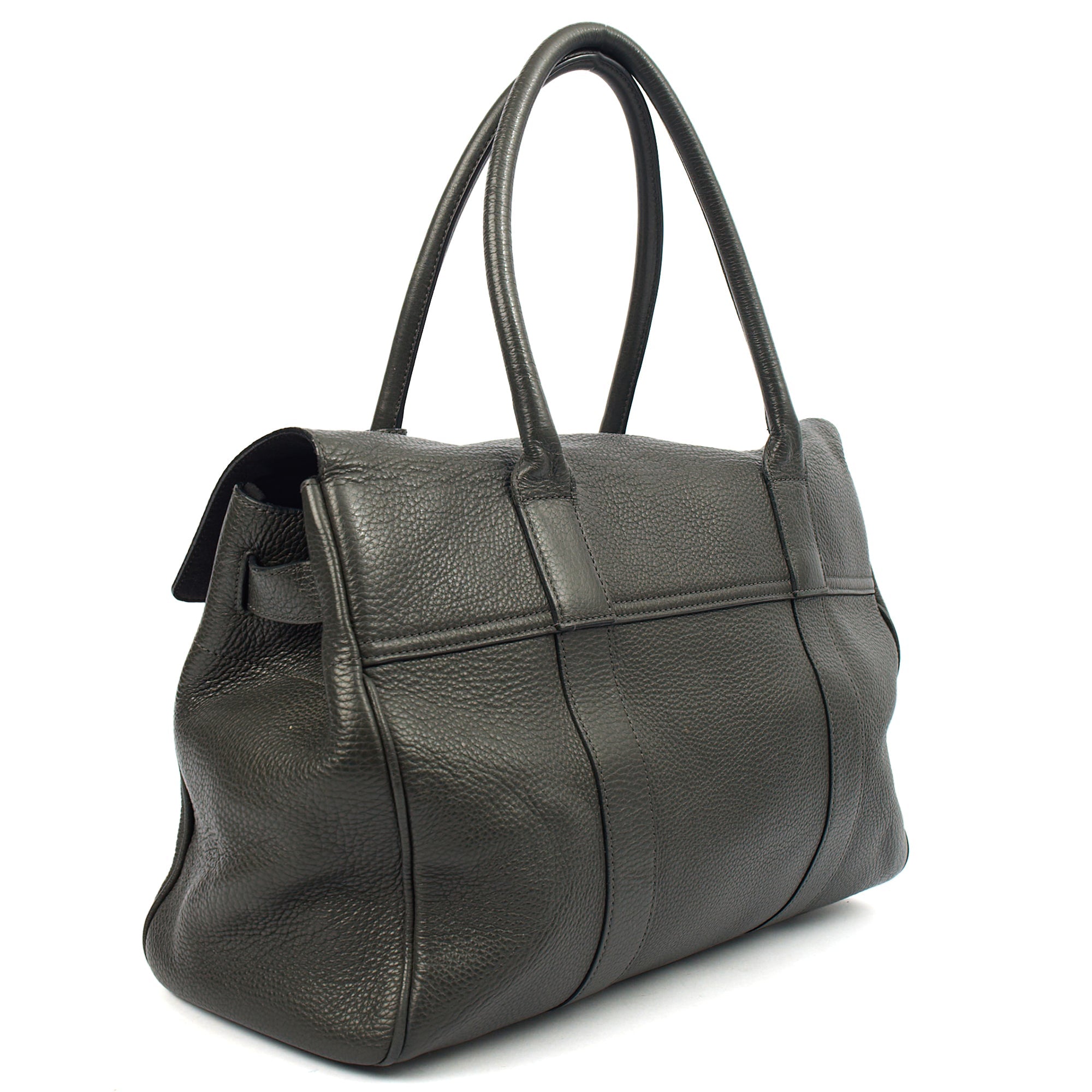 Mulberry Tote Bayswater Heritage in Charcoal Grey, Leather — Back View