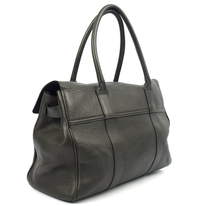 Mulberry Tote Bayswater Heritage in Charcoal Grey, Leather — Back View