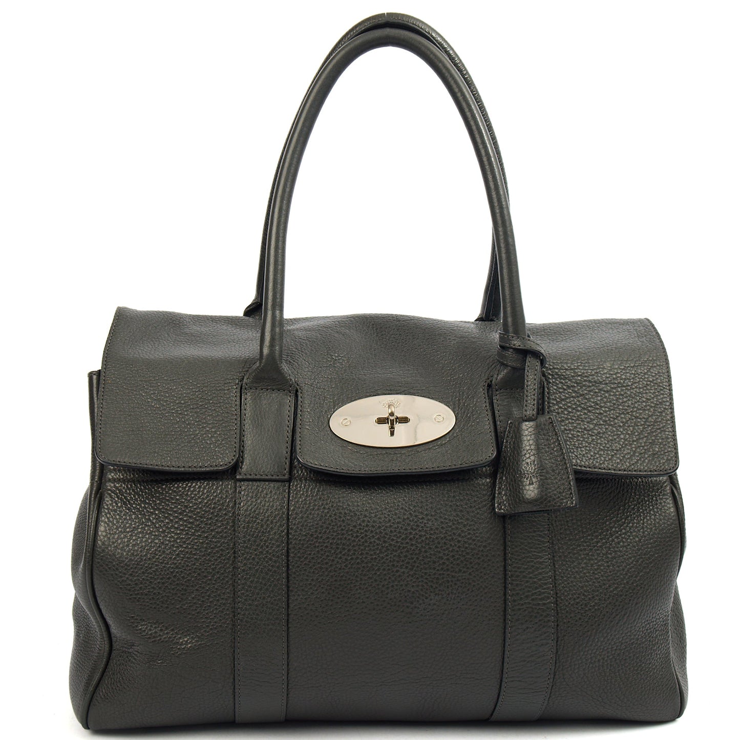 Mulberry Tote Bayswater Heritage in Charcoal Grey, Leather — Front View