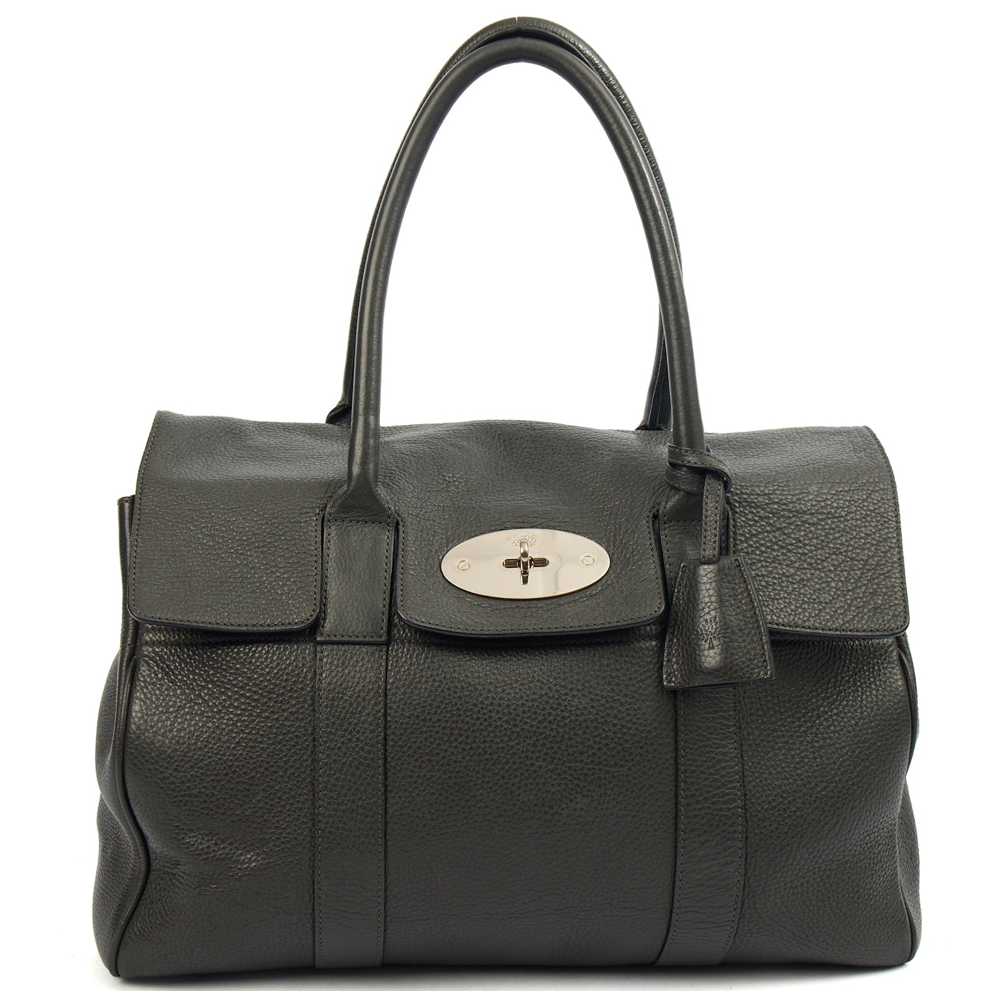 Mulberry Tote Bayswater Heritage in Charcoal Grey, Leather — Front View