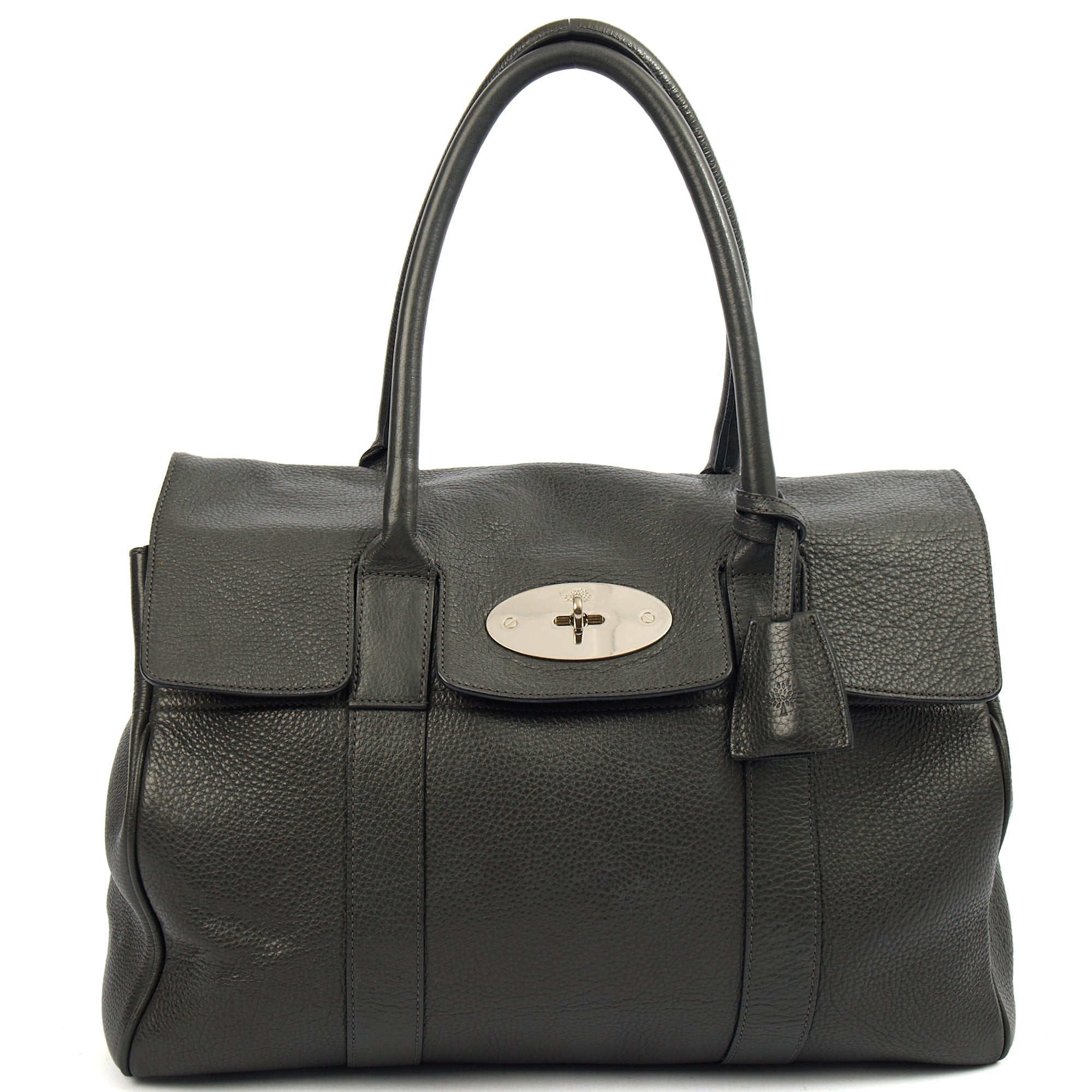 Mulberry Tote Bayswater Heritage in Charcoal Grey, Leather — Front View