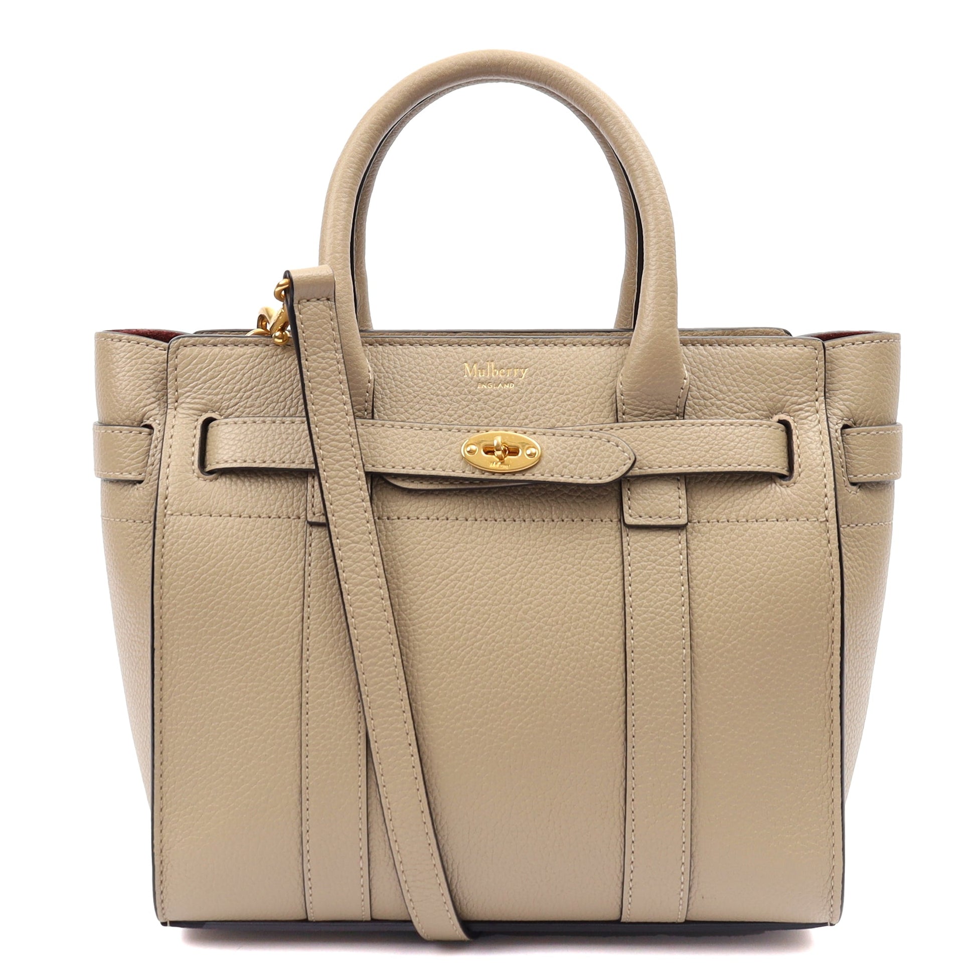 Mulberry Tote Zipped Bayswater - Mini in Clay, Calfskin Leather — Front View