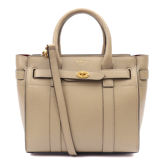 Mulberry Tote Zipped Bayswater - Mini in Clay, Calfskin Leather — Front View