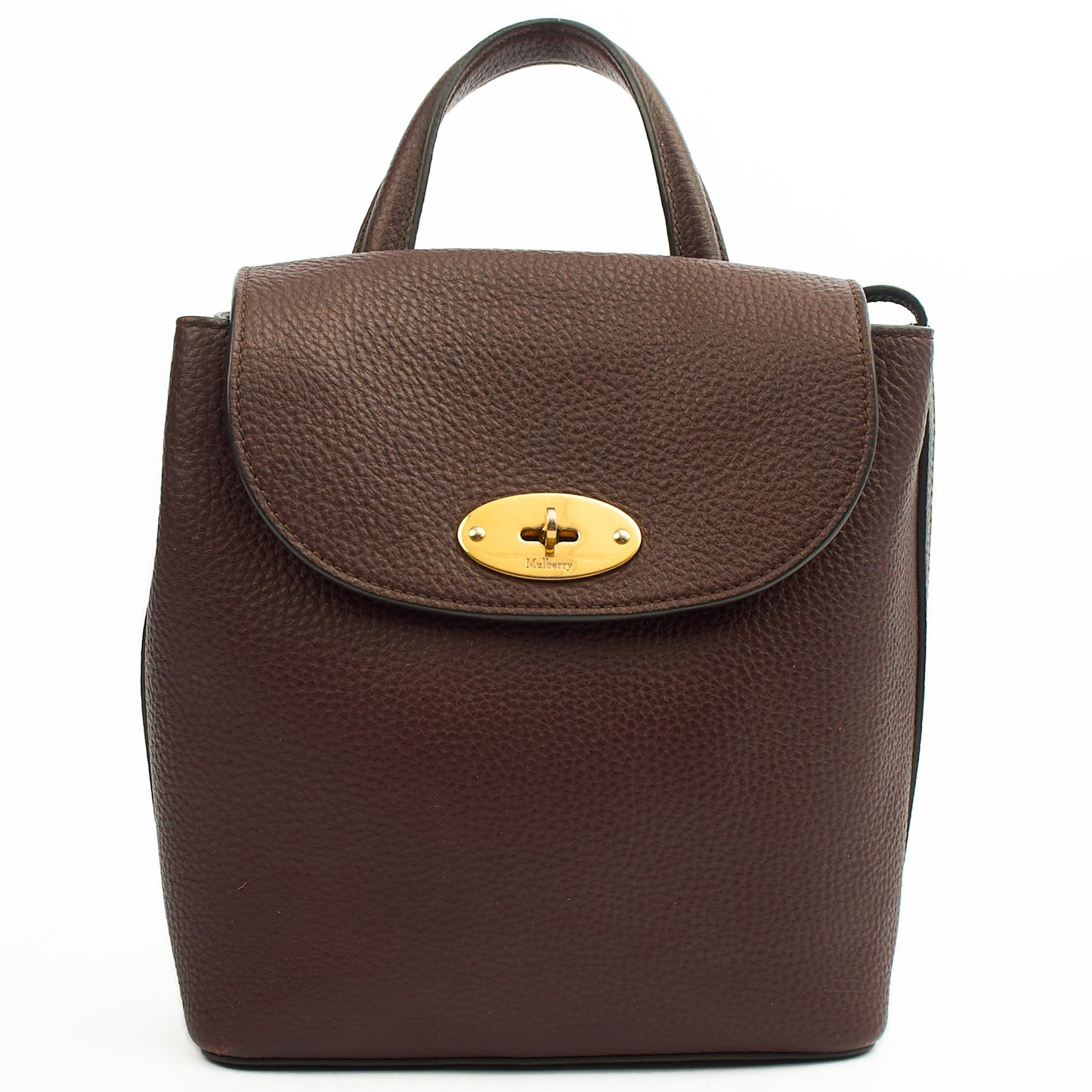 Mulberry Backpack Mini Bayswater in Oxblood, Calfskin Leather — Front View