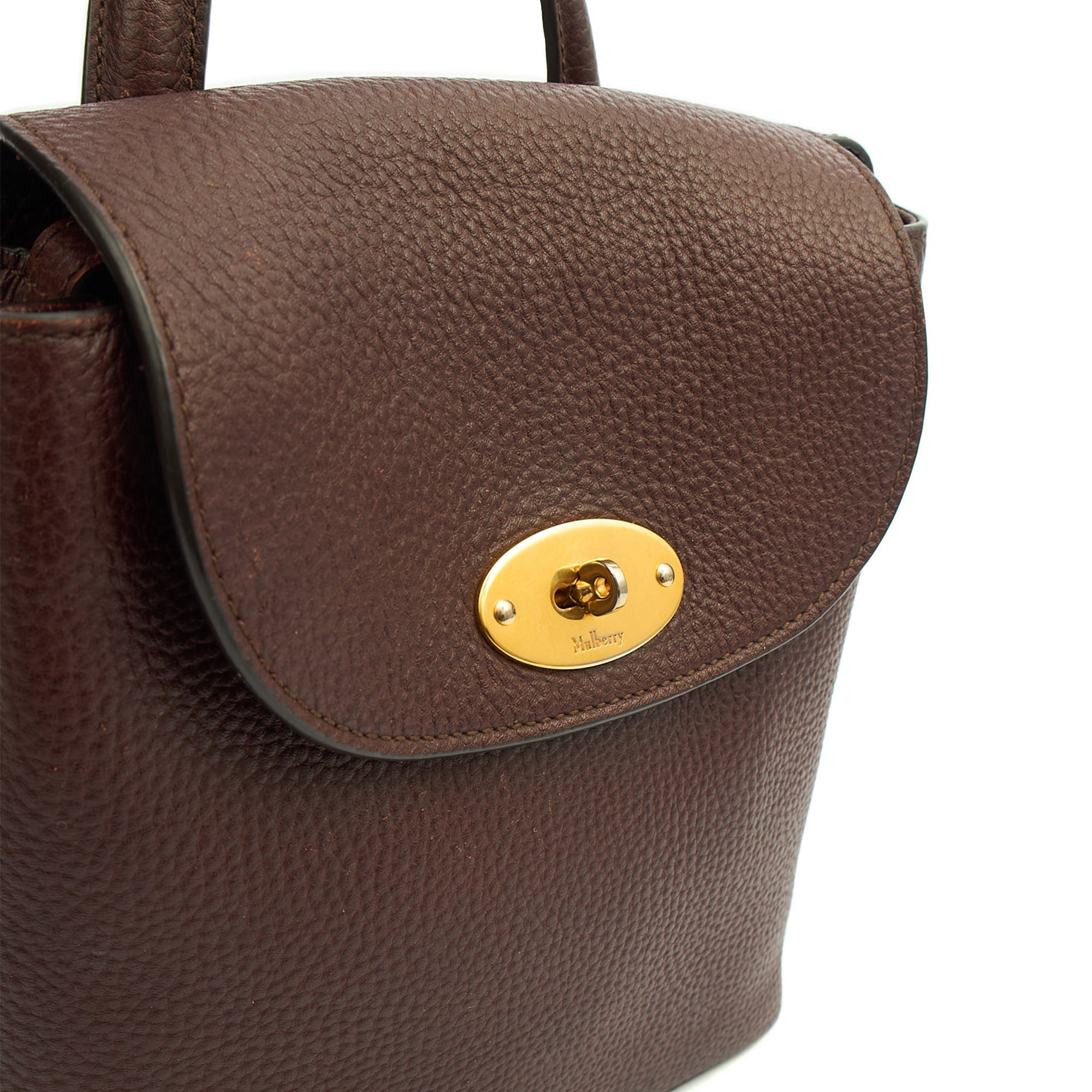 Mulberry Backpack Mini Bayswater in Oxblood, Calfskin Leather — Lifestyle View