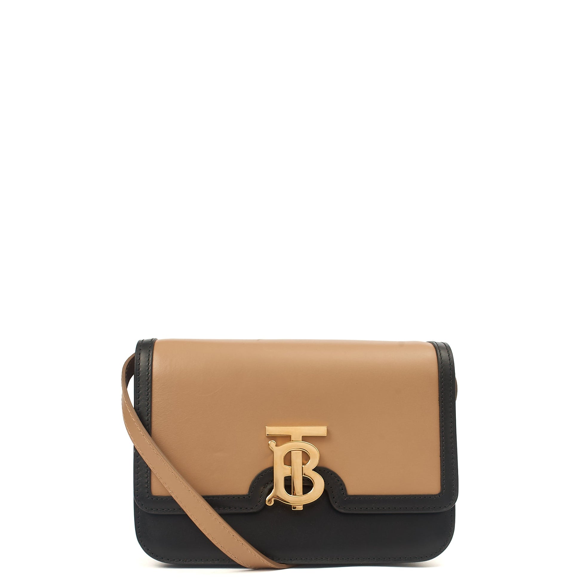 Burberry Shoulder Bag TB Small Crossbody in Neutral, Leather — Front View