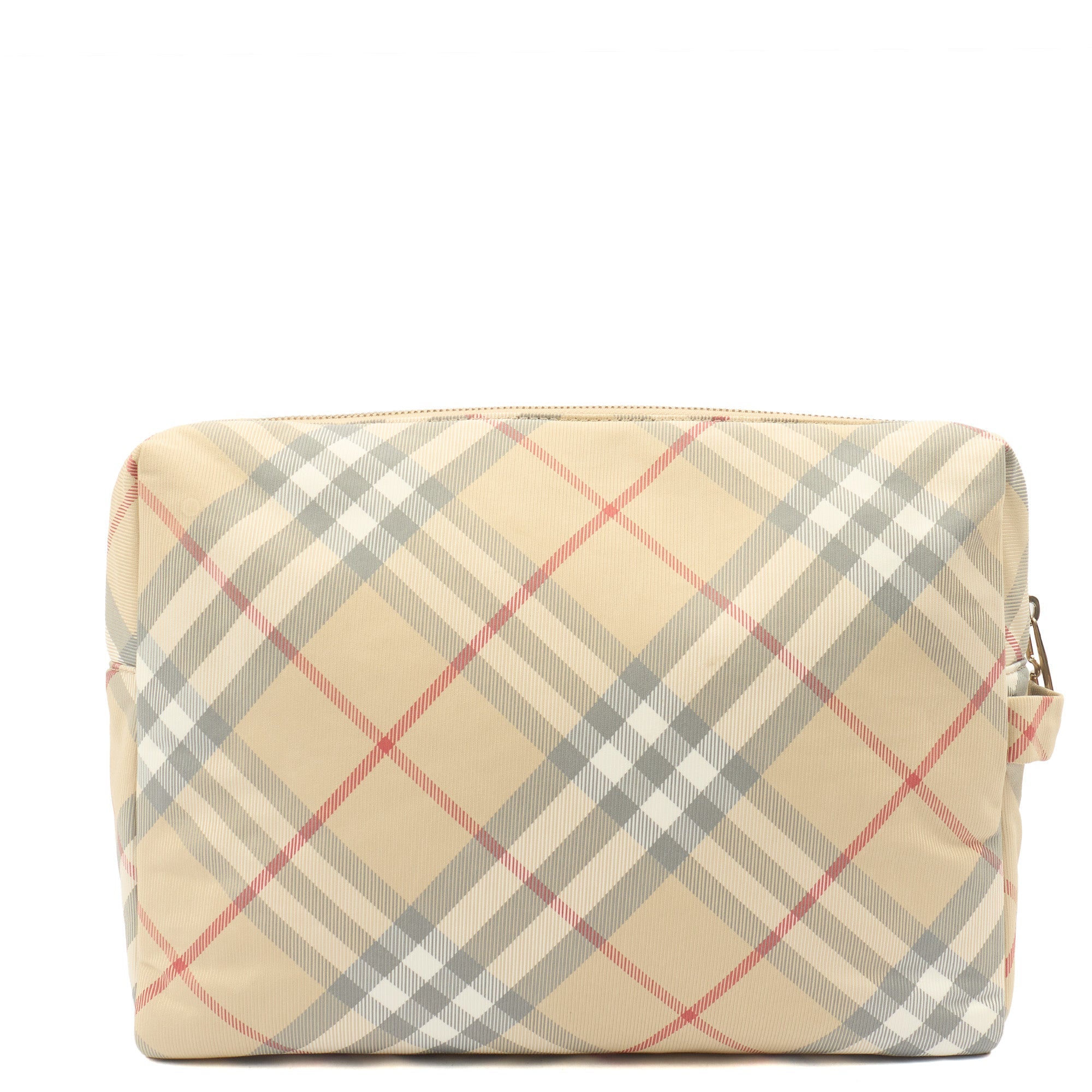 Burberry Changing Bag Logo Print Zip Pouch in Neutral — Top View