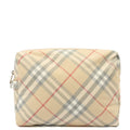 Burberry Changing Bag Logo Print Zip Pouch in Neutral — Front View