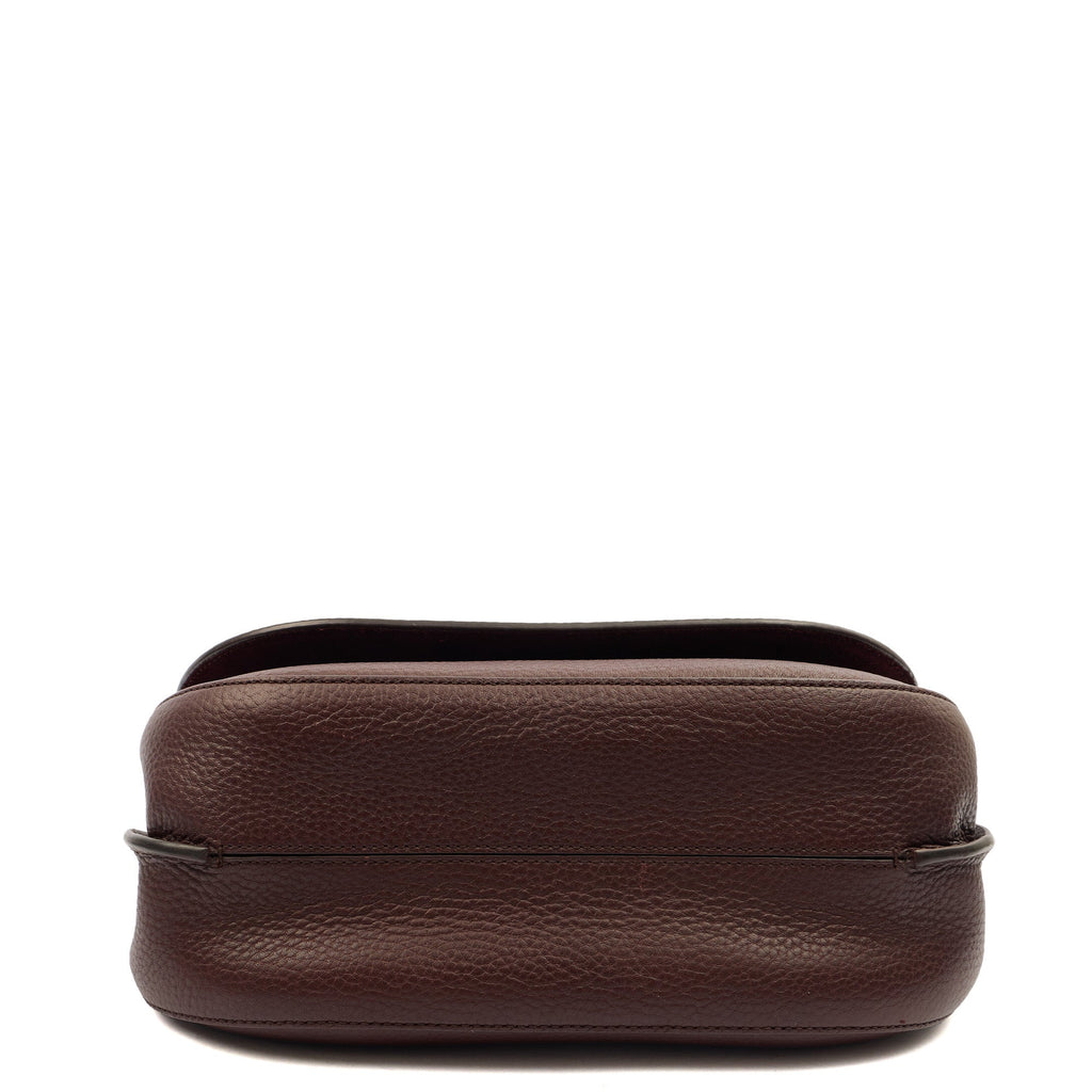 Mulberry Cross Body Amberley Satchel in Oxblood, Calfskin Leather — Top View