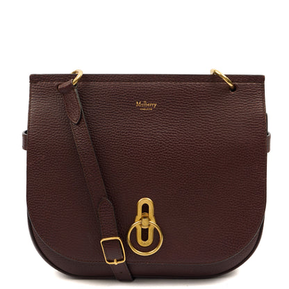 Mulberry Cross Body Amberley Satchel in Oxblood, Calfskin Leather — Front View