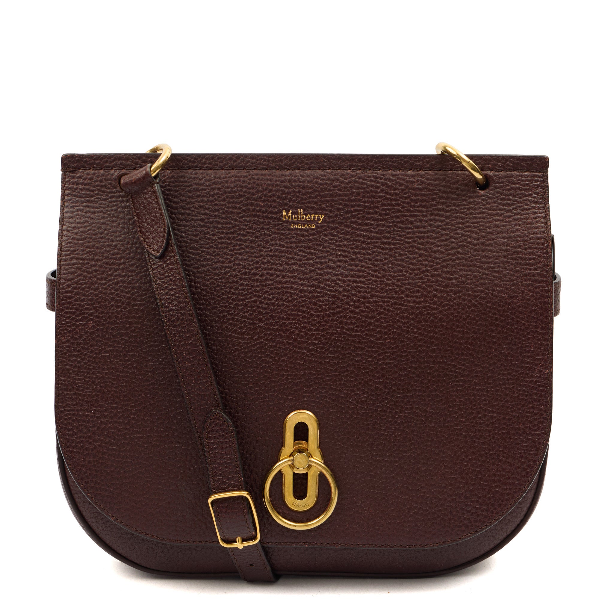Mulberry Cross Body Amberley Satchel in Oxblood, Calfskin Leather — Alternate View 13