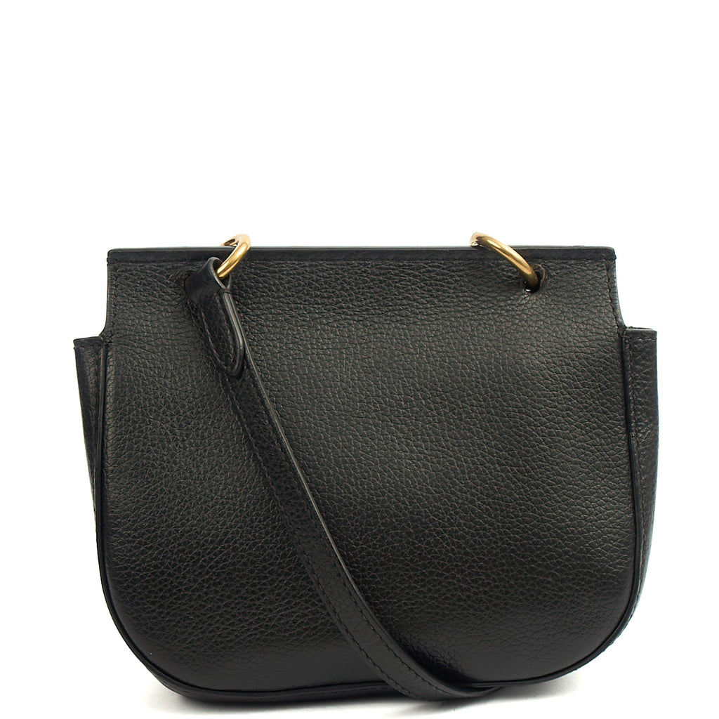 Mulberry Satchel Amberley Satchel - Mini in Black, Calfskin Leather — Back View