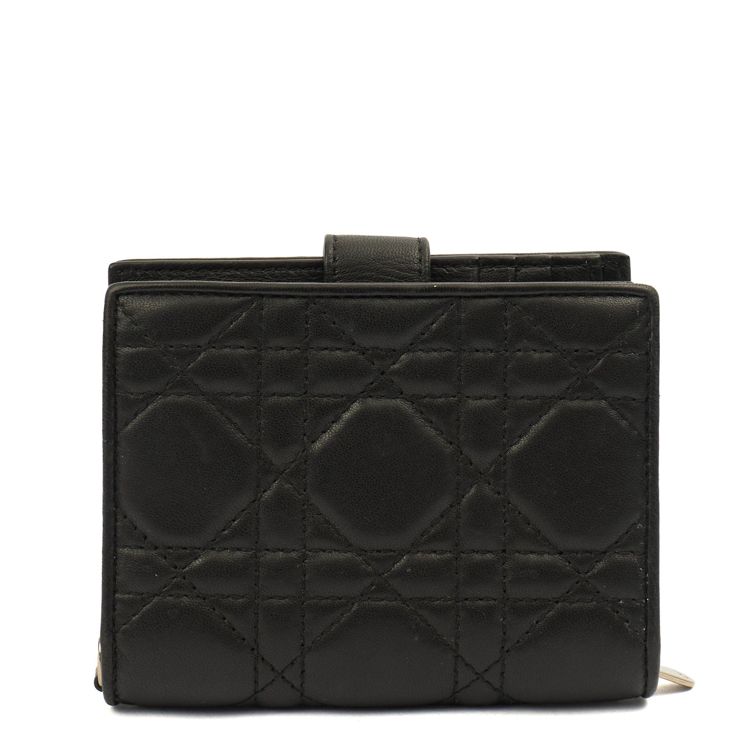 Christian Dior Wallet Wallet in Black, Leather — Top View