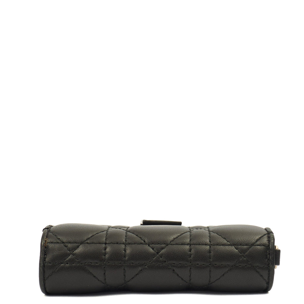 Christian Dior Wallet Wallet in Black, Leather — Detail View