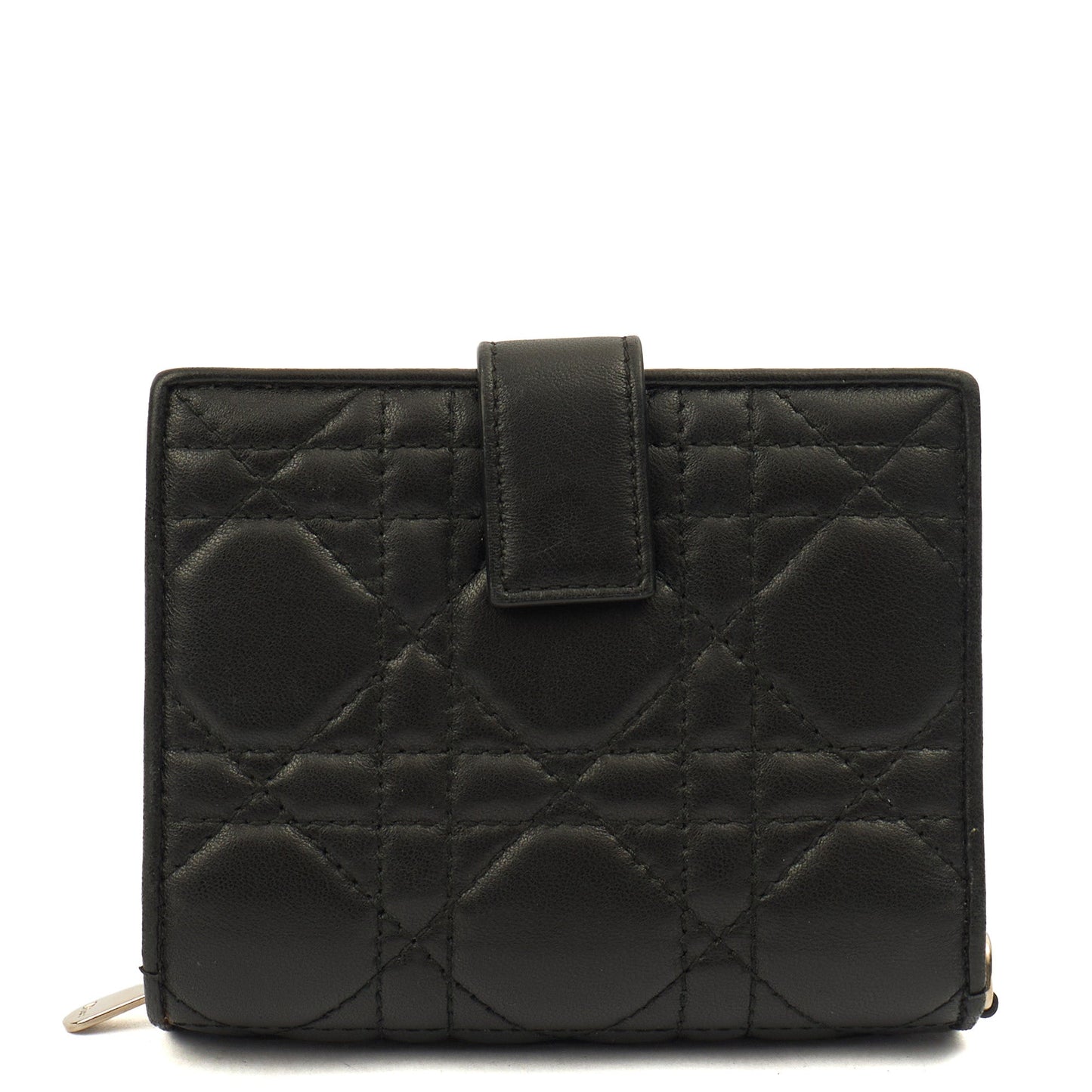 Christian Dior Wallet Wallet in Black, Leather — Front View