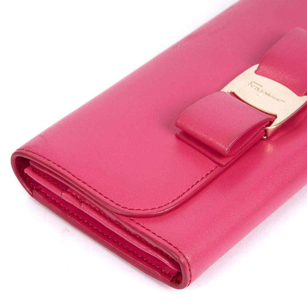 Salvatore Ferragamo Vara Bow Wallet in Pink, Leather — Alternate View 7