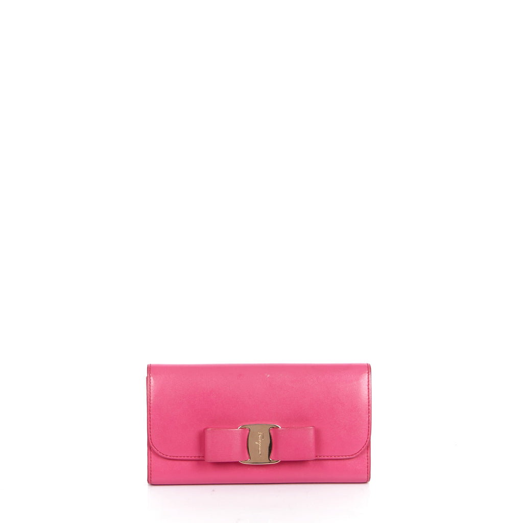 Salvatore Ferragamo Vara Bow Wallet in Pink, Leather — Alternate View 9