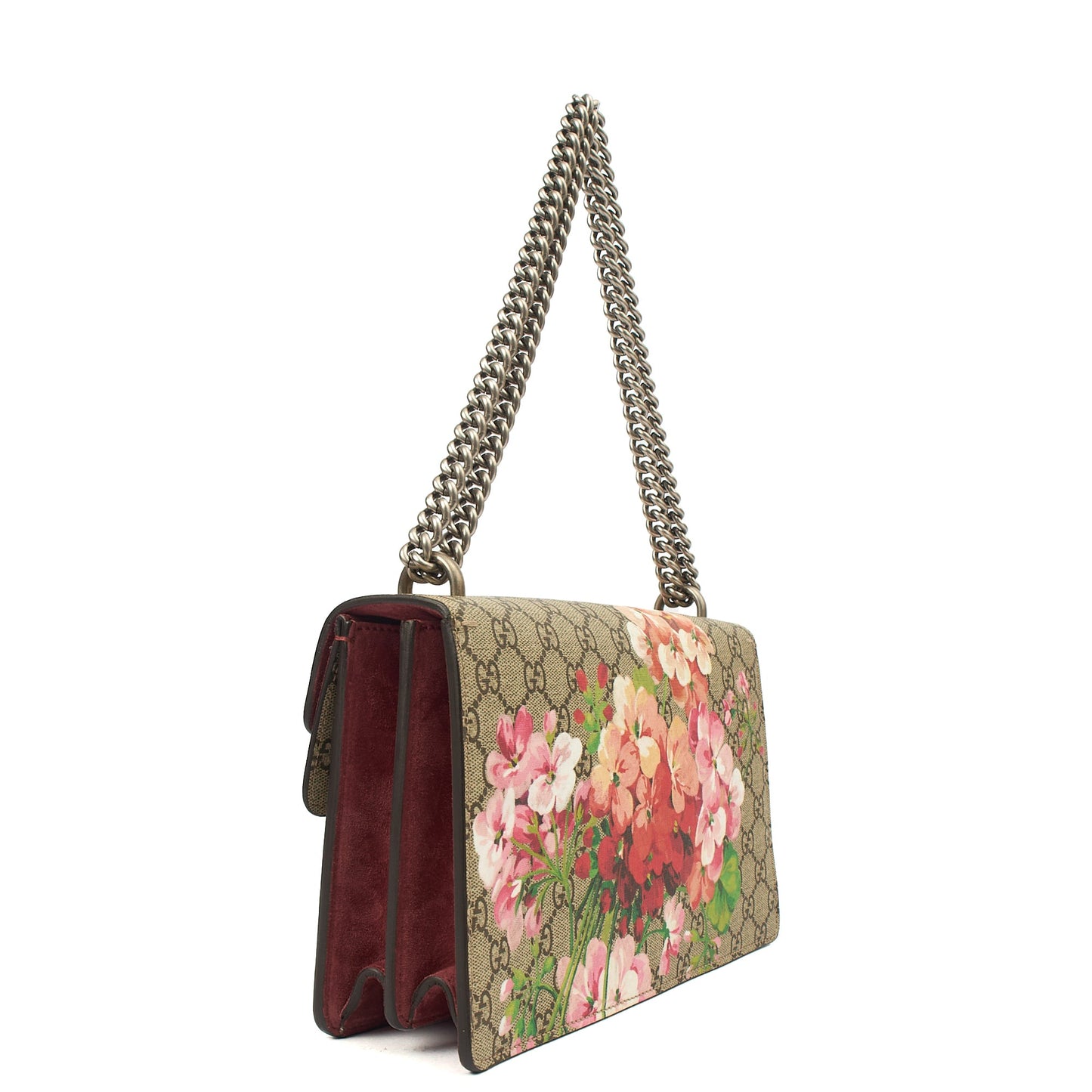 Gucci Shoulder Bag Dionysus - Medium in GG Supreme, Leather — Side View