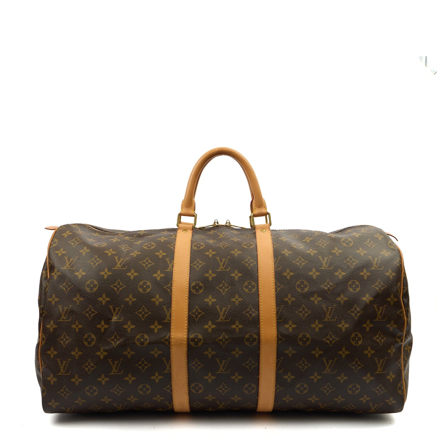 Louis Vuitton Top Handle Keepall 55 in Monogram, Canvas — Top View