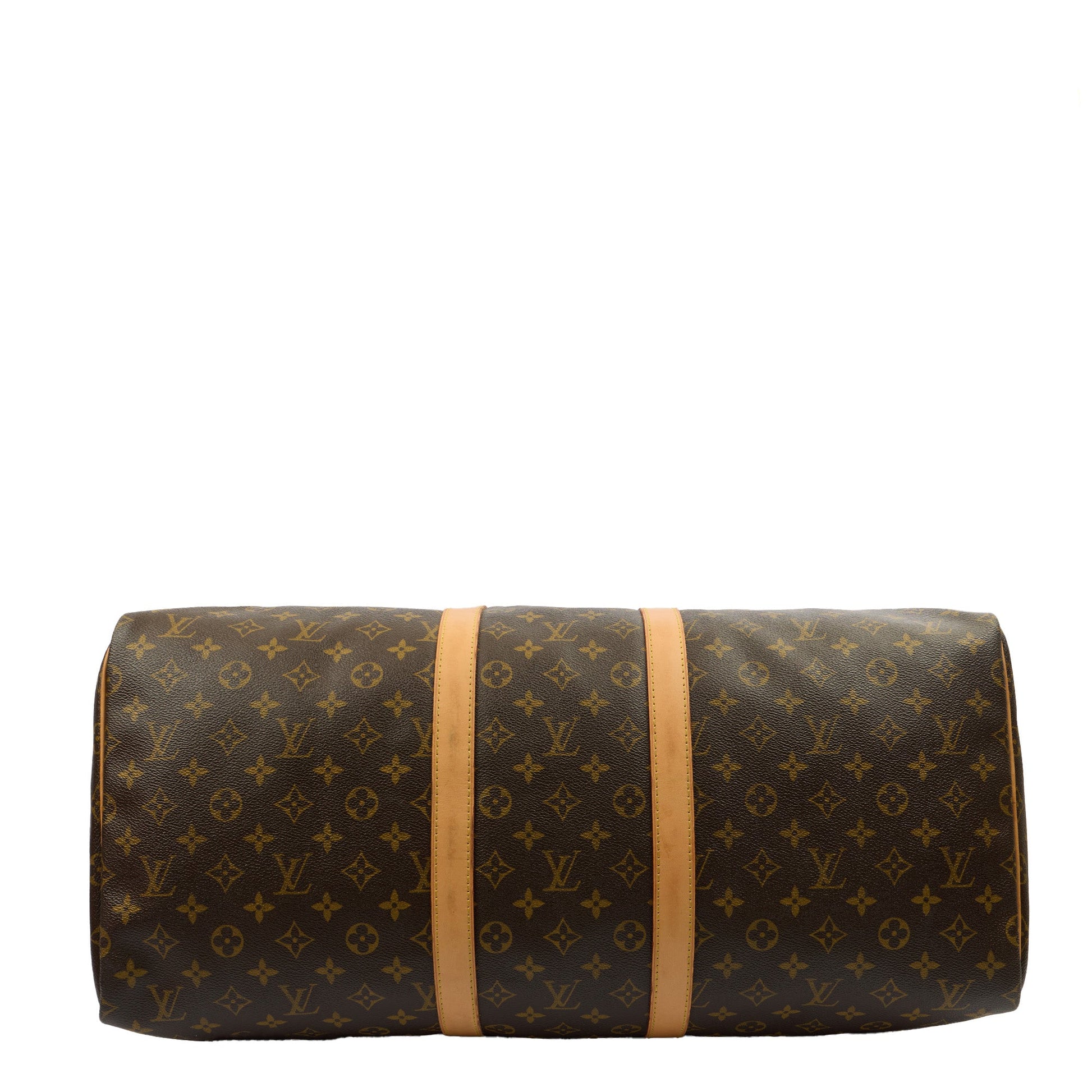Louis Vuitton Top Handle Keepall 55 in Monogram, Canvas — Detail View