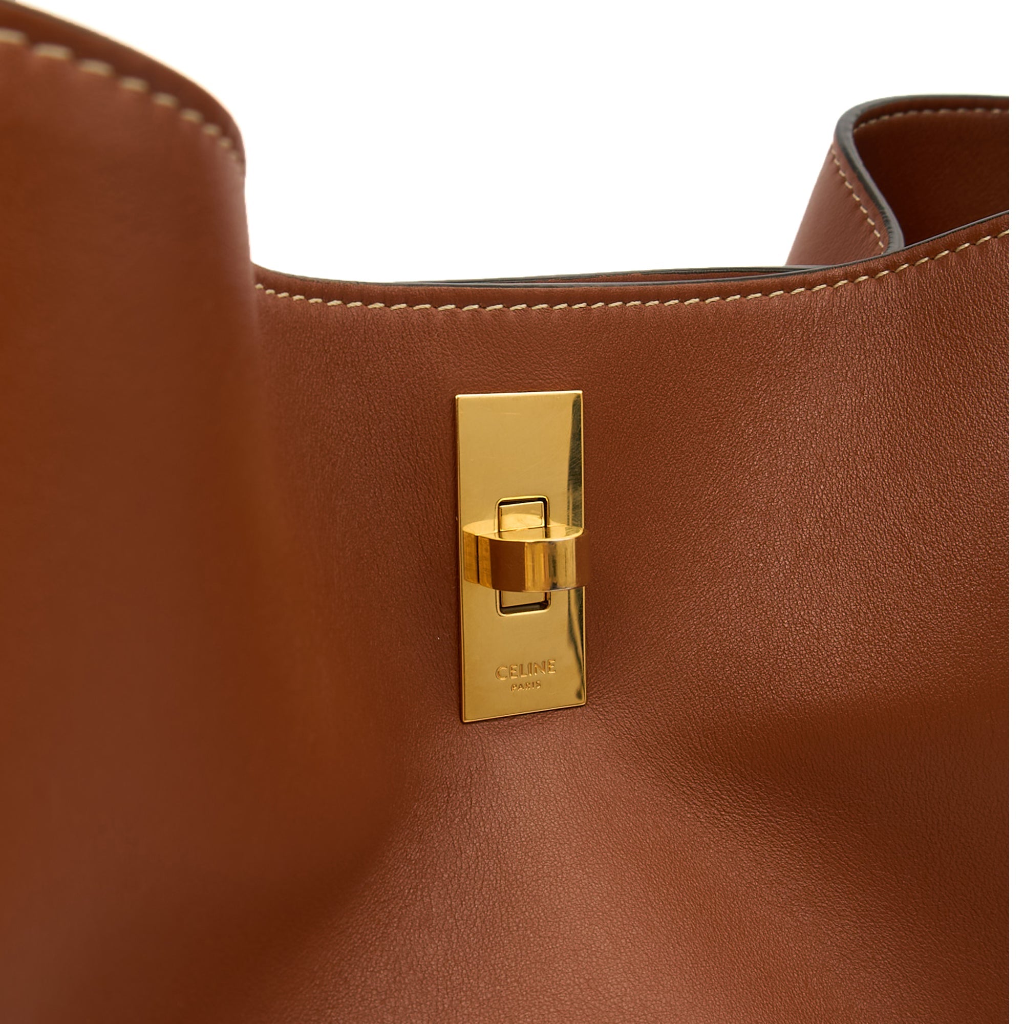 Celine Bucket Bag Sangle Seau in Brown, Box Calfskin — Alternate View 14