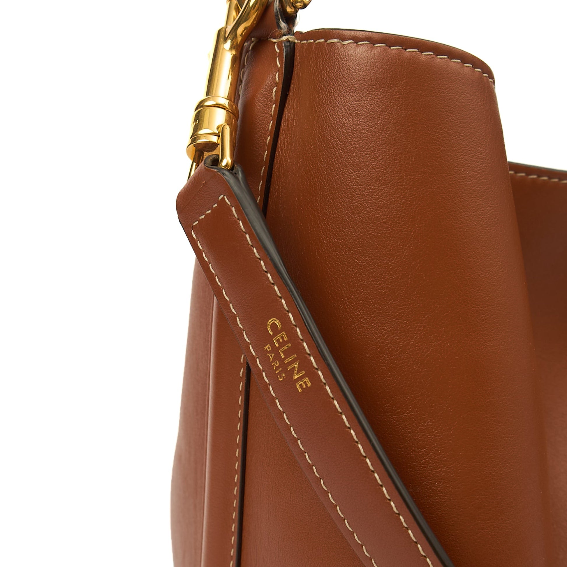 Celine Bucket Bag Sangle Seau in Brown, Box Calfskin — Alternate View 15