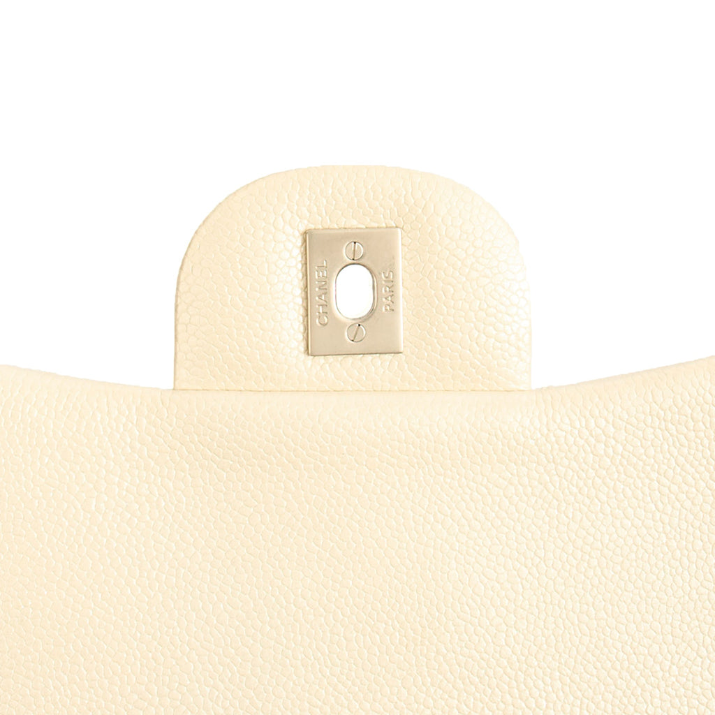 Chanel Classic Double Flap - Large in Champagne, Caviar Leather — Alternate View 11
