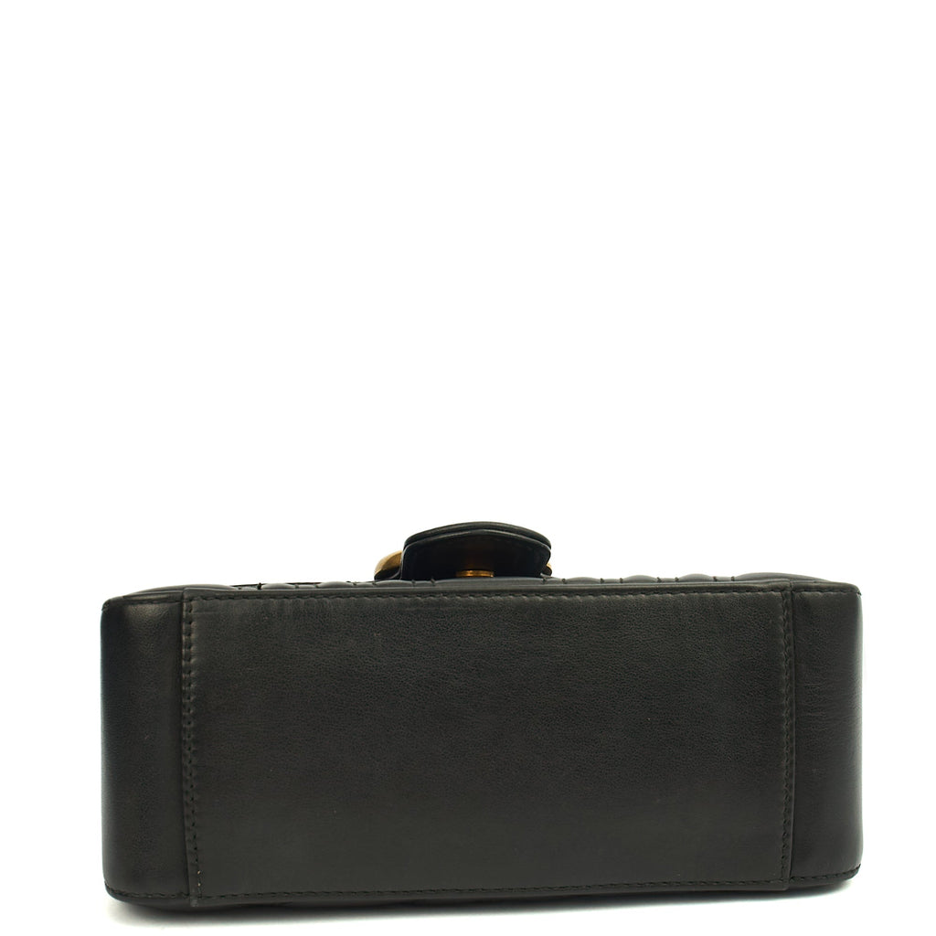 Gucci Top Handle GG Marmont Top Handle - Mini in Black, Leather — Top View