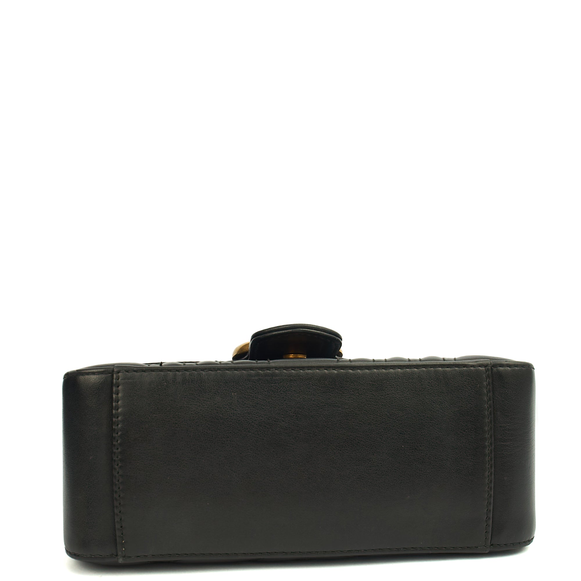 Gucci Top Handle GG Marmont Top Handle - Mini in Black, Leather — Top View