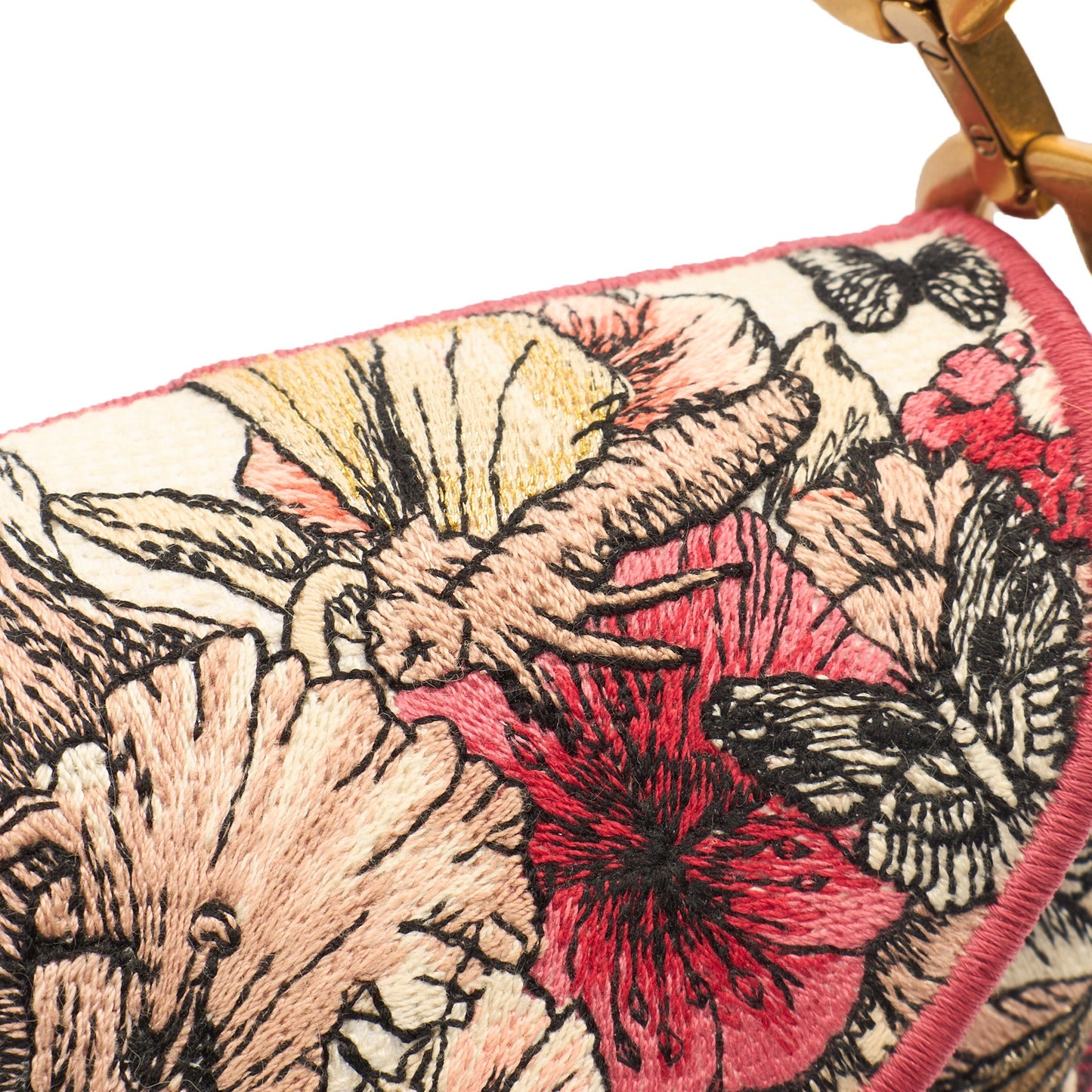 Christian Dior Shoulder Bag Saddle Bag in Multi, Fabric — Lifestyle View