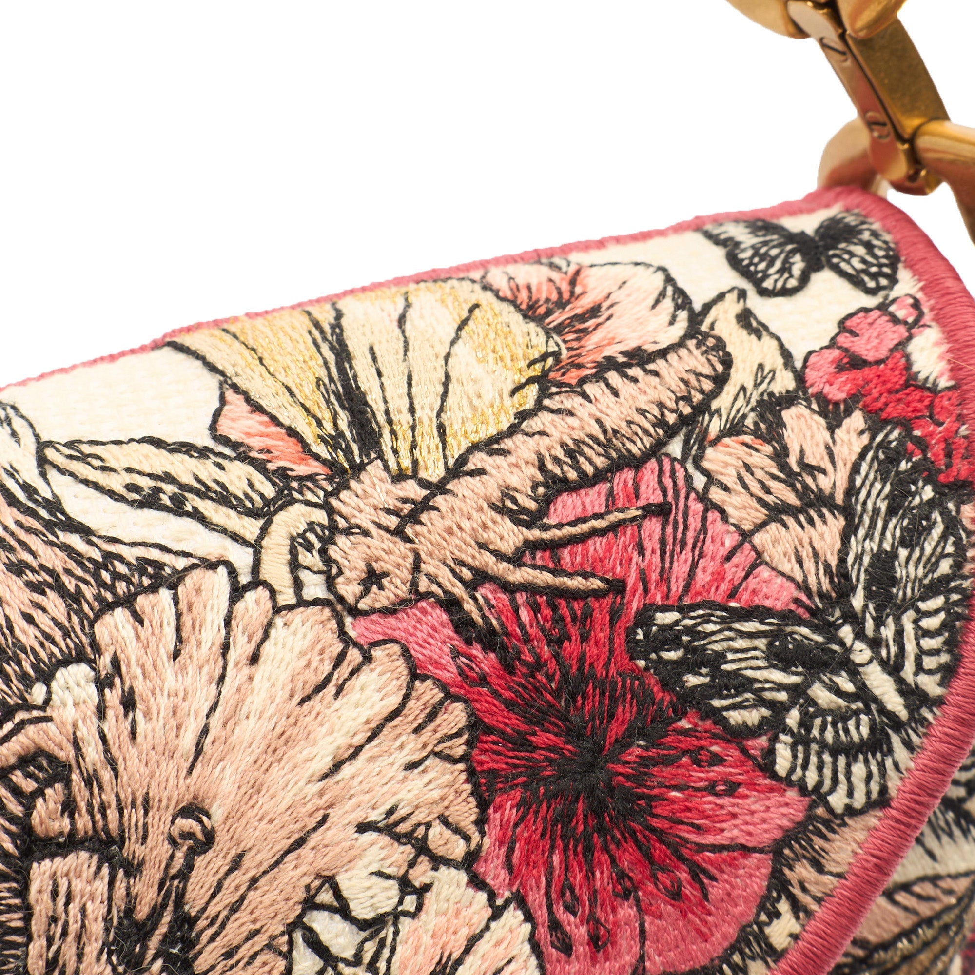 Christian Dior Shoulder Bag Saddle Bag in Multi, Fabric — Lifestyle View