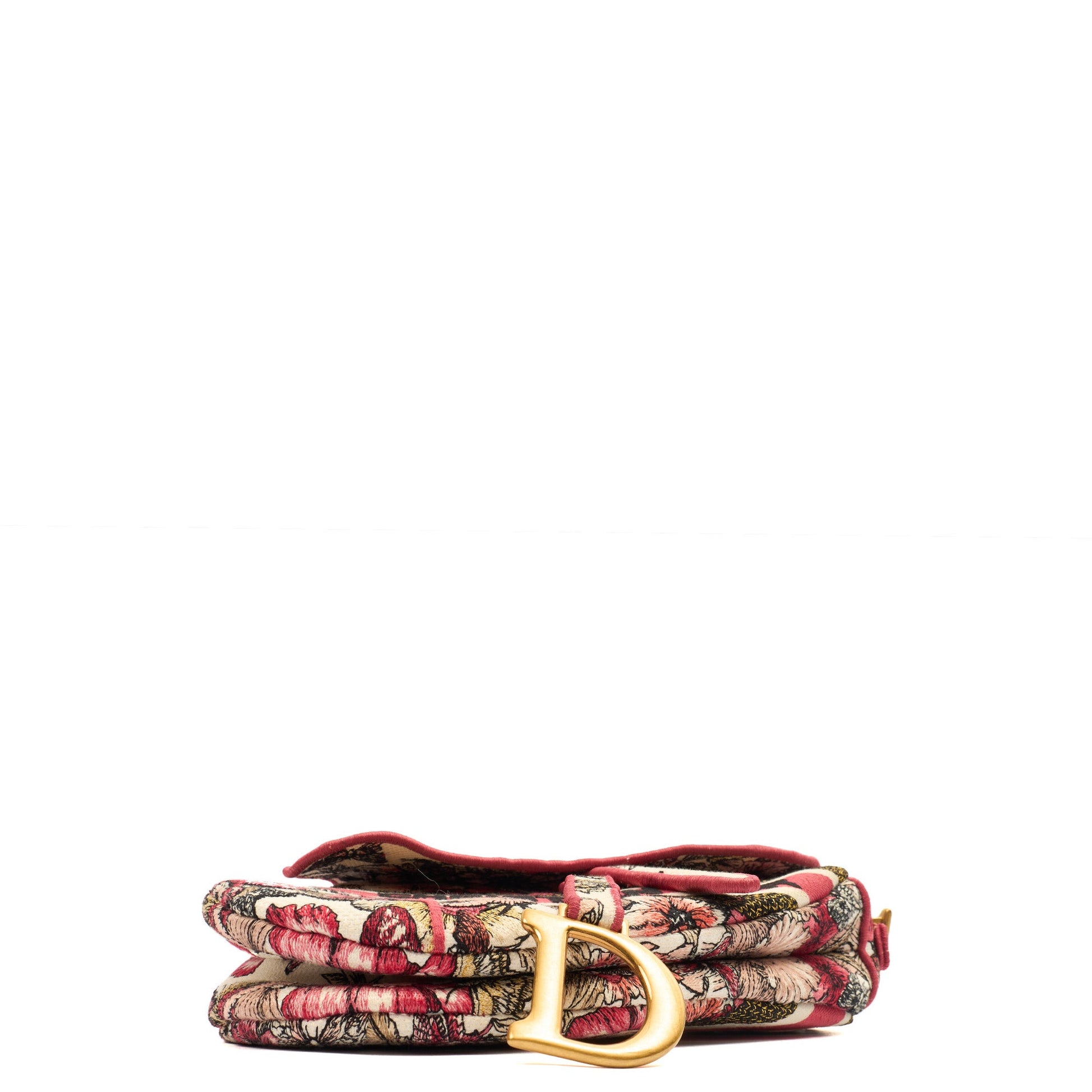 Christian Dior Shoulder Bag Saddle Bag in Multi, Fabric — Detail View