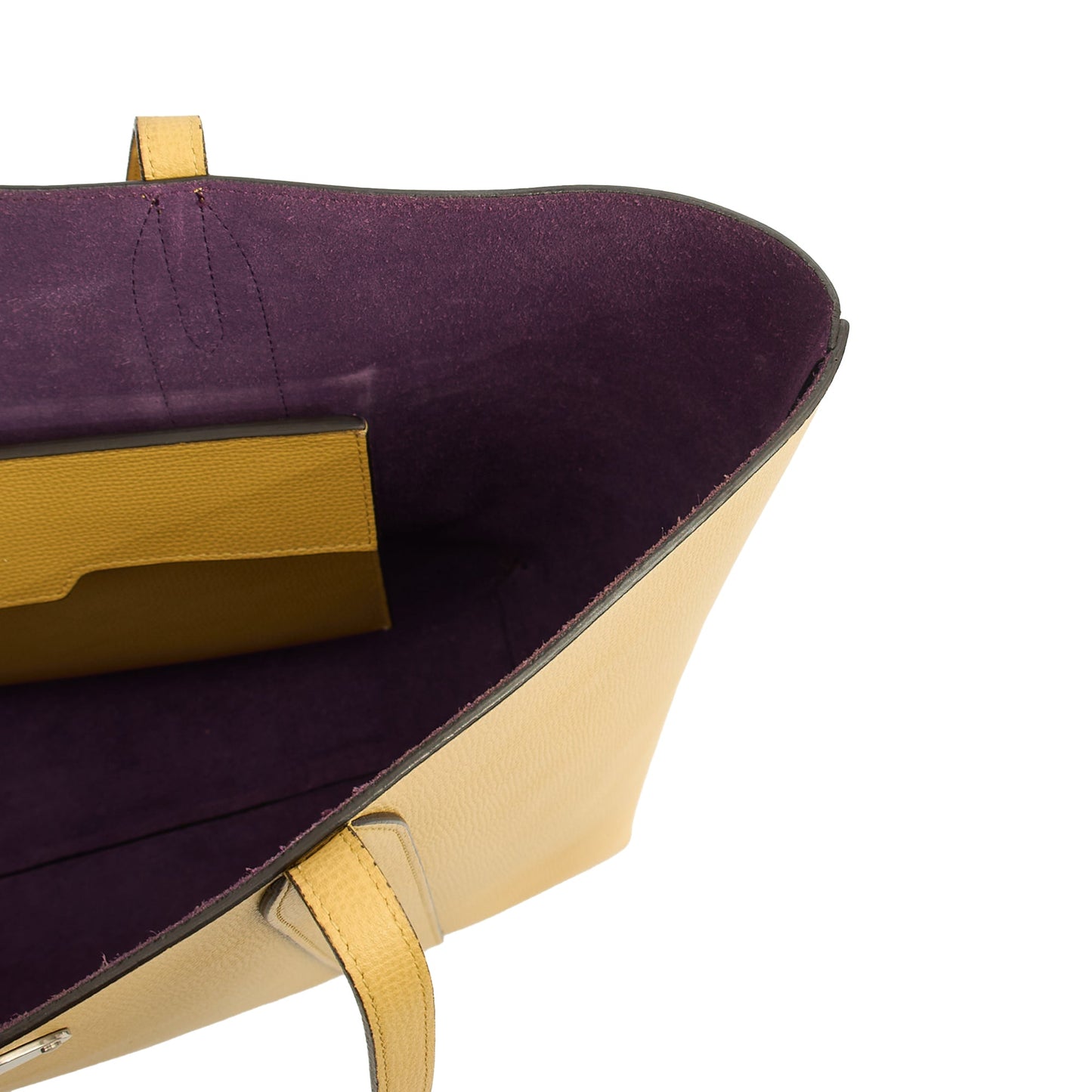 Mulberry Tote Bayswater Tote in Citrus Yellow, Calfskin Leather — Detail View
