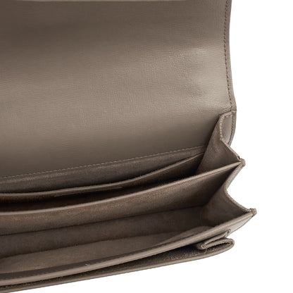 Saint Laurent Shoulder Bag Sunset - Medium in Grey, Leather — Detail View