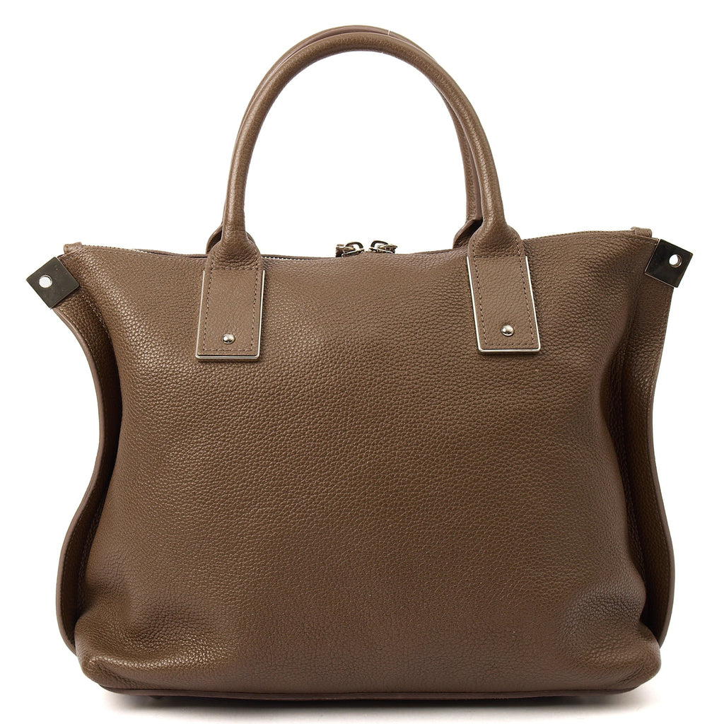 Mulberry Tote Alice  in Taupe, Calfskin Leather — Top View