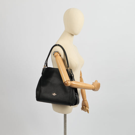 Coach Tote Edie Tote in Black, Leather — Side View