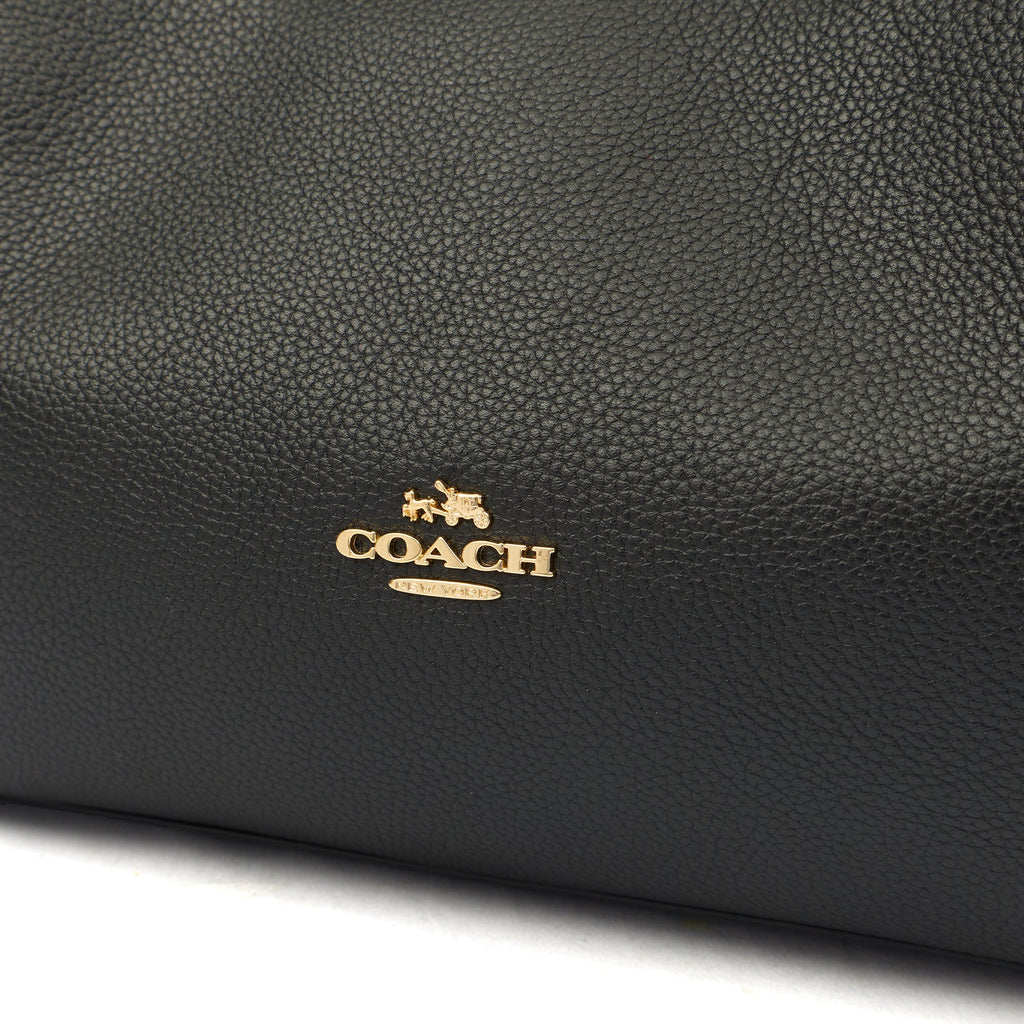 Coach Tote Edie Tote in Black, Leather — Lifestyle View