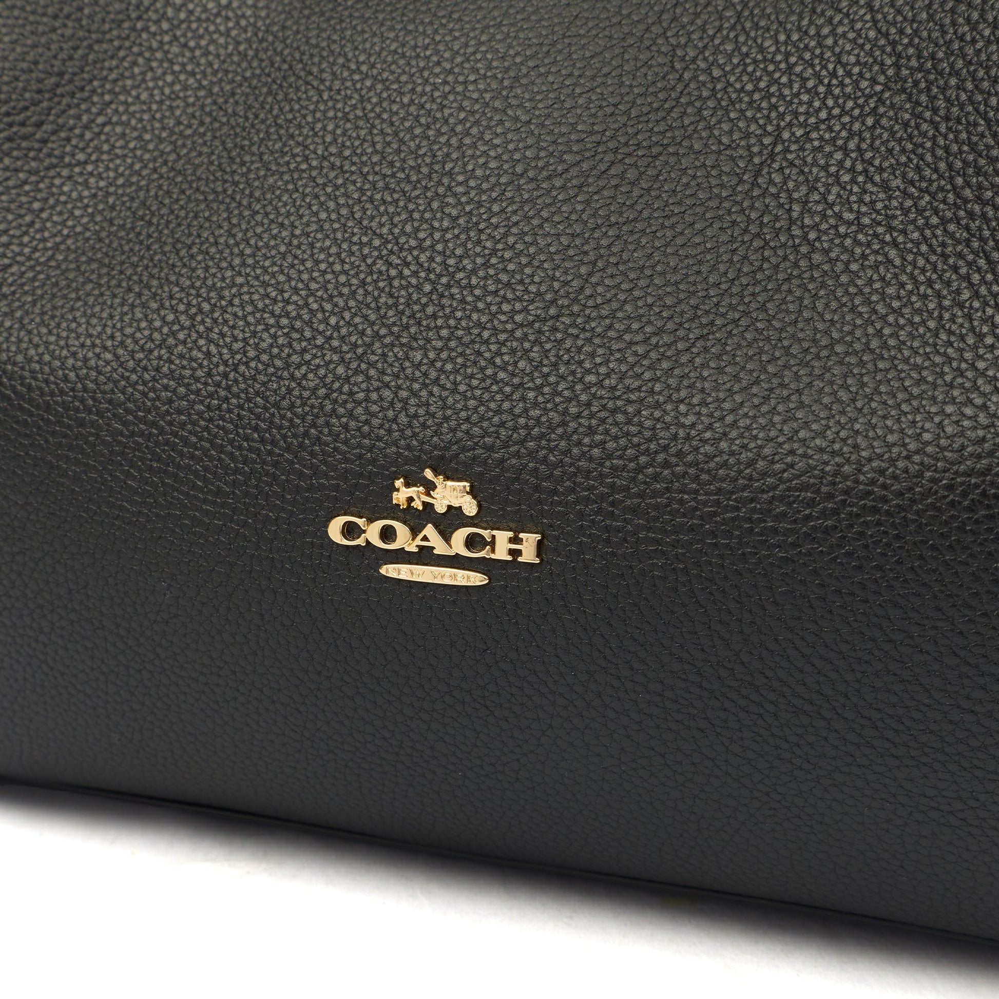 Coach Tote Edie Tote in Black, Leather — Lifestyle View