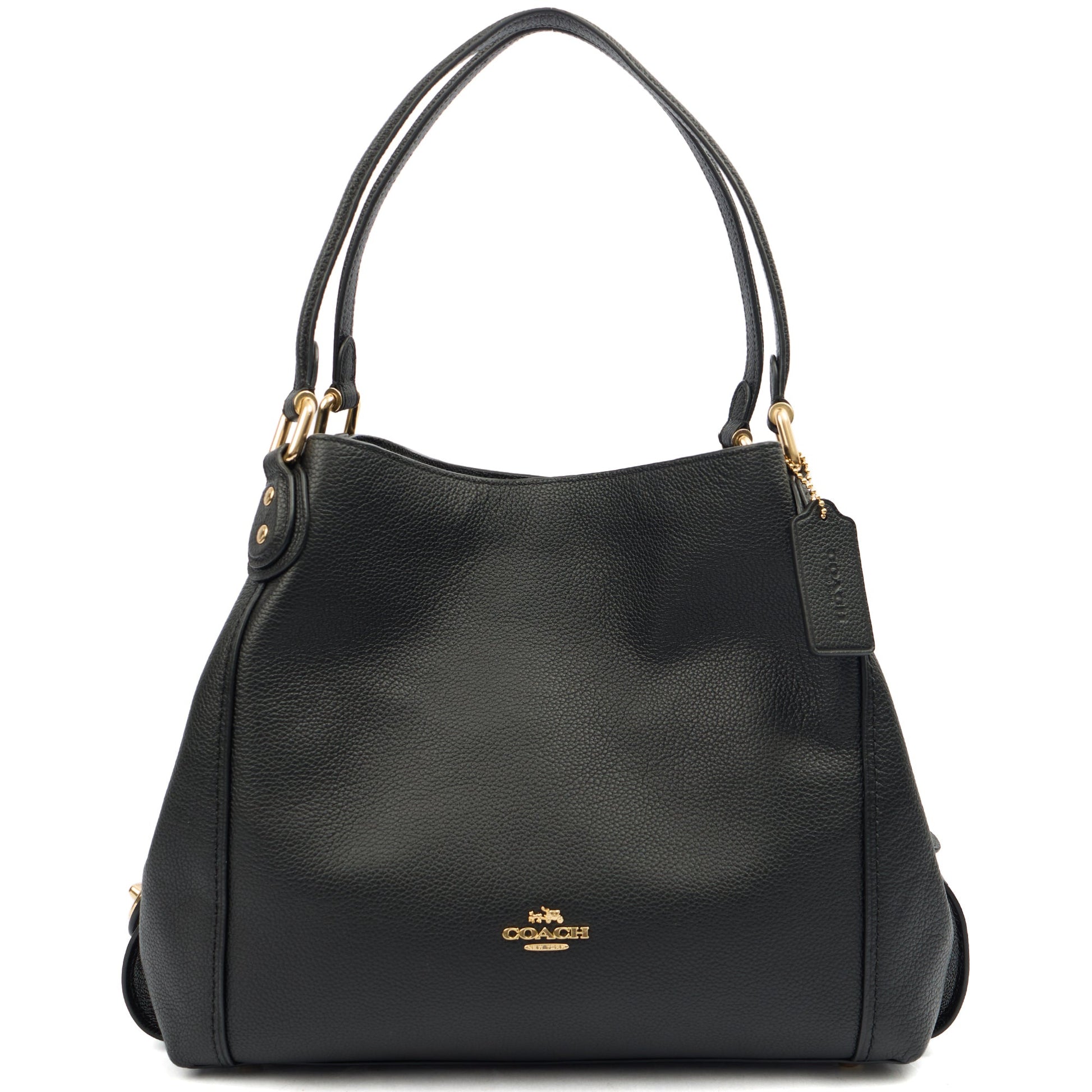 Coach Tote Edie Tote in Black, Leather — Front View