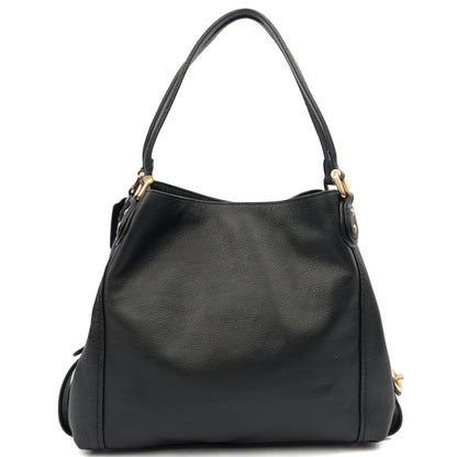Coach Tote Edie Tote in Black, Leather — Top View