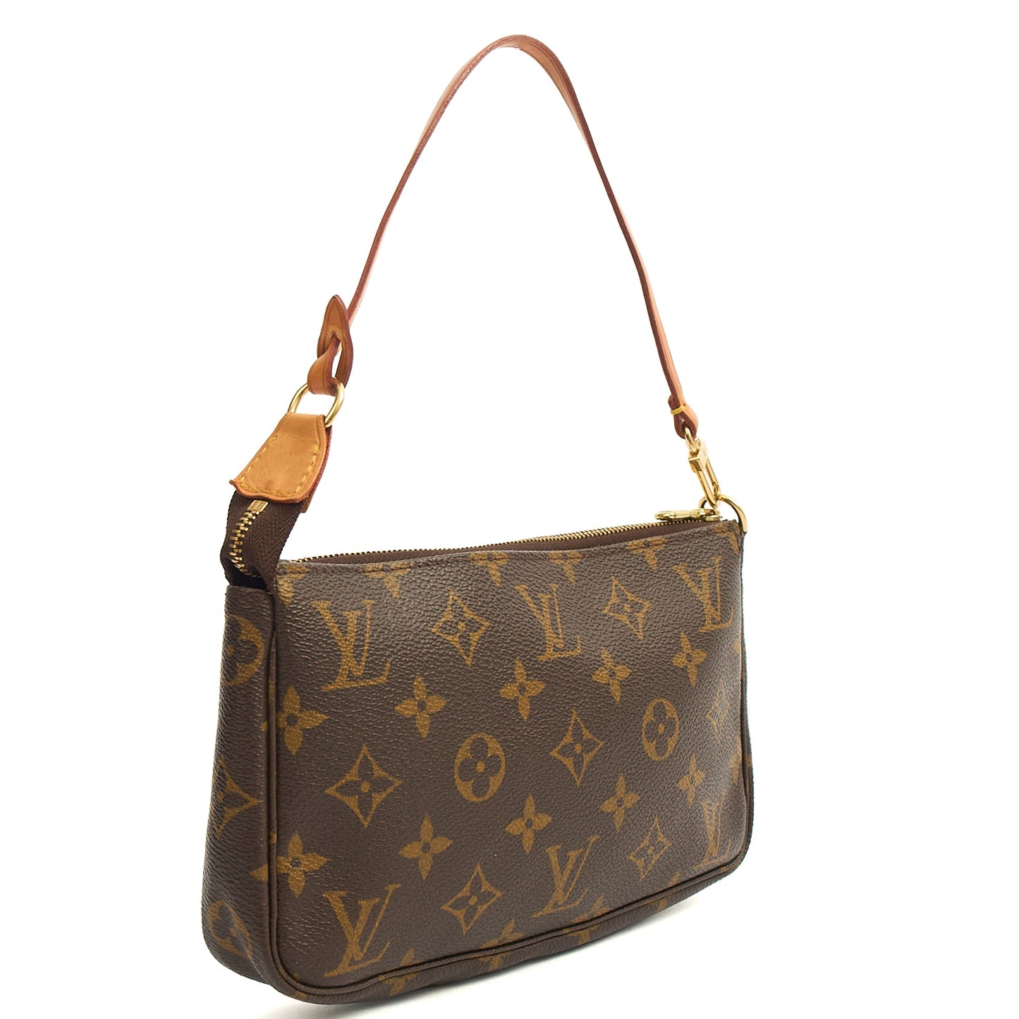 Louis Vuitton Mini Bag Pochette Accessoires in Monogram, Canvas — Side View