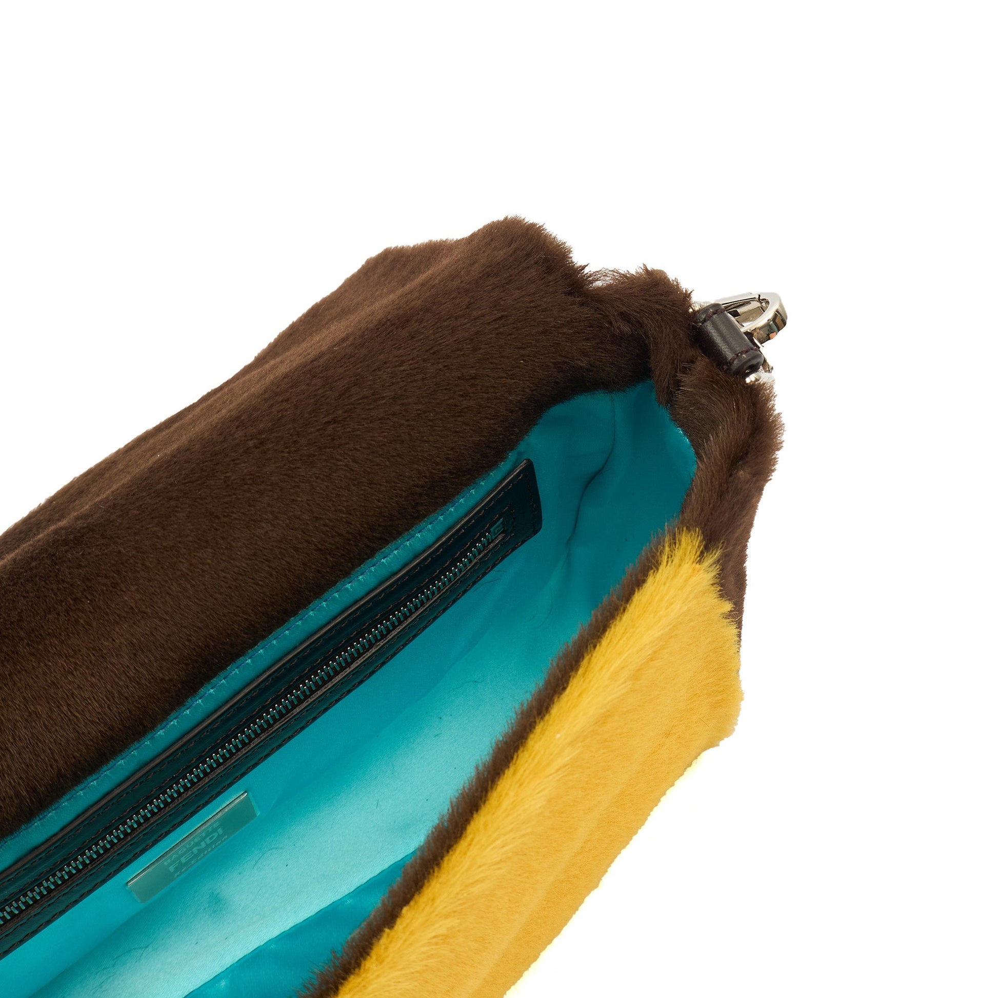 Fendi Shoulder Bag Baguette in Yellow, Fur — Alternate View 7