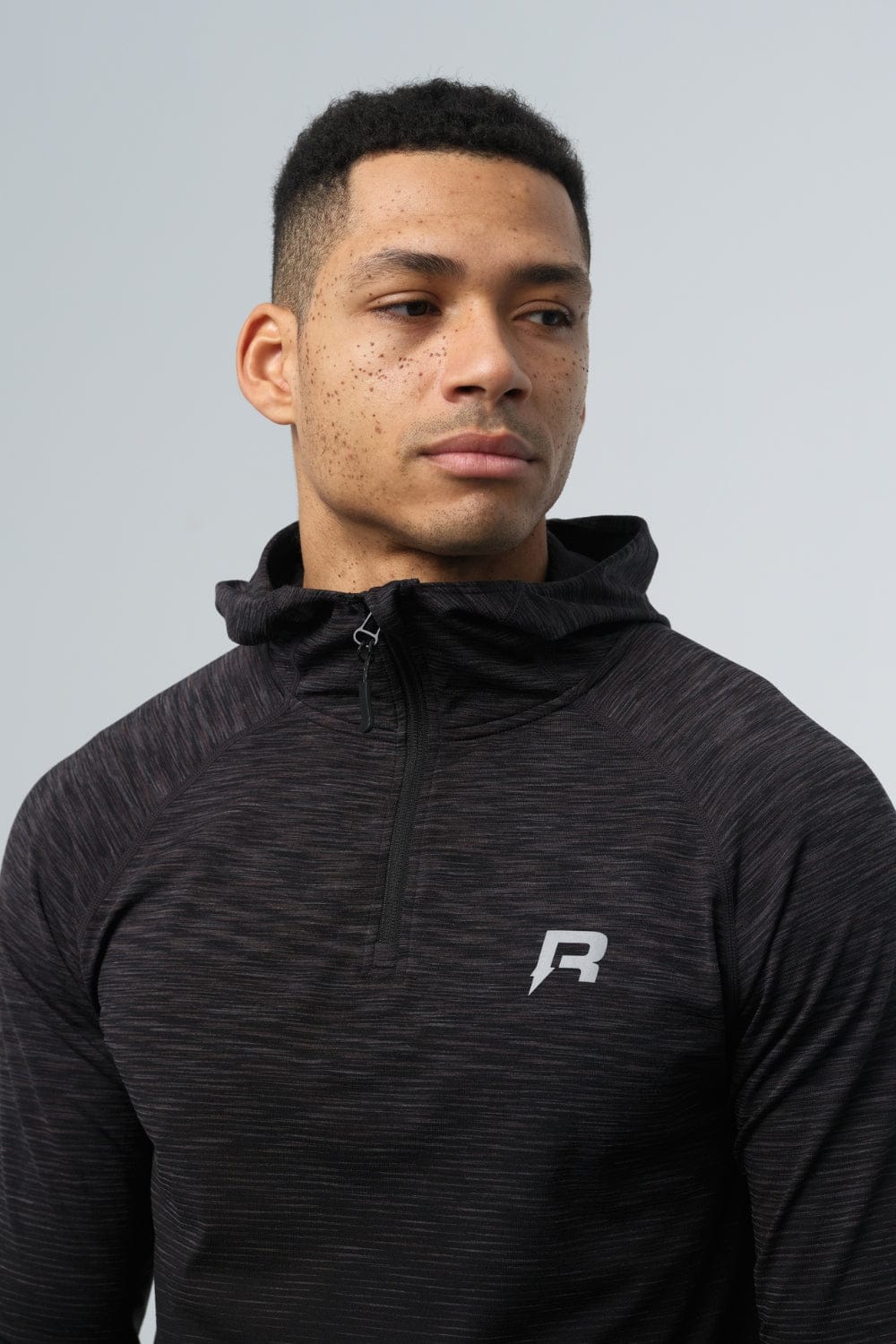 Reprimo Axis Half Zip Hoodie 'Black' — XS — Back View