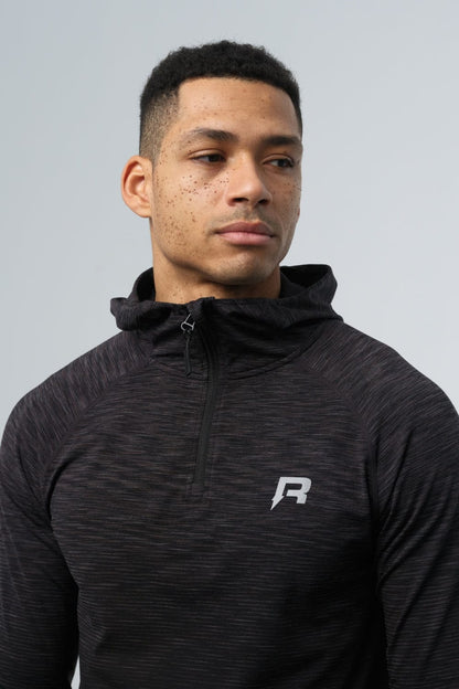 Reprimo Axis Half Zip Hoodie 'Black' — XS — Back View