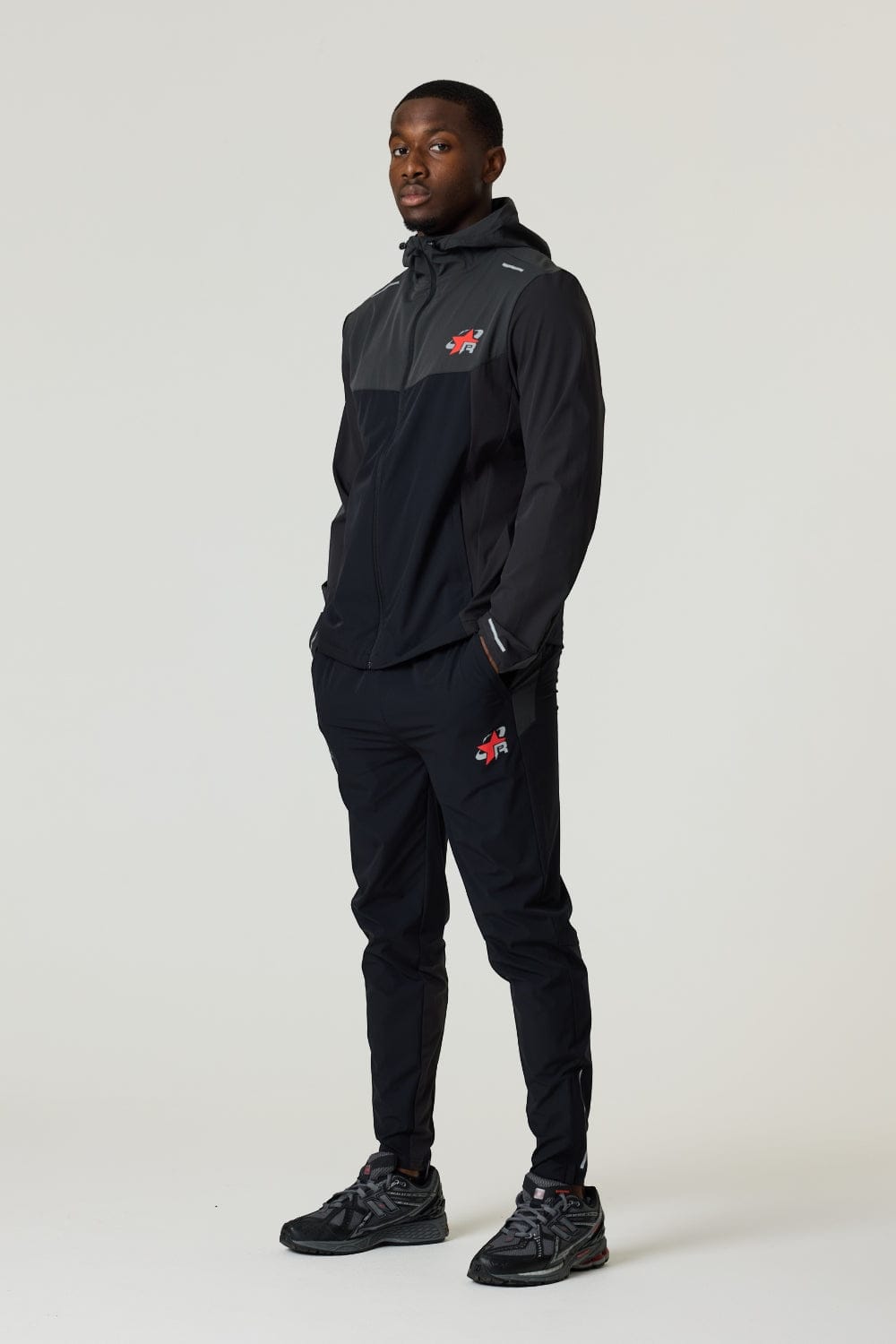 Reprimo RP Flight Windbreaker 'Black Red' — XS — Back View