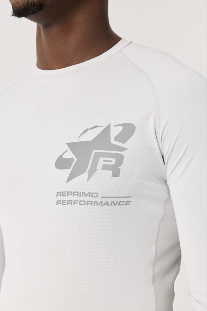 Reprimo Long Sleeve Base-Layer 'Light Grey' — XS — Back View